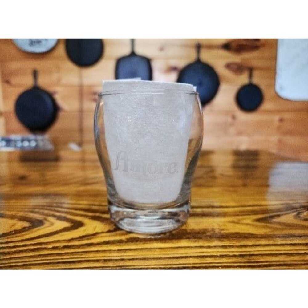 Di Amore Amaretto Lowball Etched Glass Tumbler